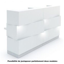 Borne d'accueil lumineuse Zen - MDD - Blanc, Sans tiroir