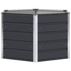Helloshop26 - Jardinière hexagonale moderne extérieure 129 x 129 x 75 cm en acier anthracite 02_0059217 - acier 3000241006172