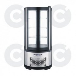Vitrine réfrigérée panoramique ronde positive 100L - CBP chez Philippe - inox, LED, froid ventilé +2/+8°C