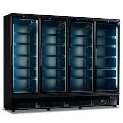 Visioglass slim 4p pos noir / noir -vitrines positives à groupe logé -LMC EUROCOLD - 4012101 - noir 4012101