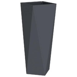 Helloshop26 - Bac à plantes rectangulaire moderne extérieur 30 x 30 x 75 cm design chic en acier anthracite 02_0053010 02_0053010 - acier 3000237701