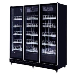Romux® Professional Vitrine Réfrigérée MD 3 Portes Noir 1500 Litres avec éclairage LED Ventilées | Réfrigération Verticale Positive - 8435811805452