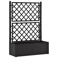 Helloshop26 - Jardinière lit surélevé plantes fleurs jardin treillis système d'arrosage anthracite 02_0001233 - 3000076031530