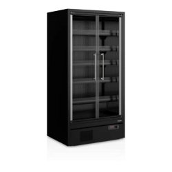 Vitrine noire réfrigérée 3m1 positive pour supermarché 2 portes -1 ... - GALAXY+ GP10FGD BLACK