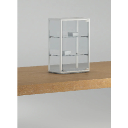 Vitrine de vente miniatures 4-6PVA - format compact 38x23x61 cm - 2 tablettes amovibles - porte vitrée avec serrure