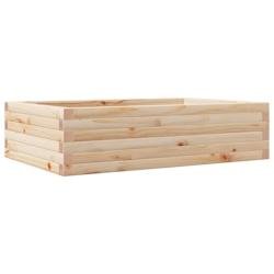 Helloshop26 - Jardinière bac lit surélevé plantes fleurs terrasse jardin 90 x 60 x 23 cm bois de pin massif marron 02_0038008 - marron Bois massif