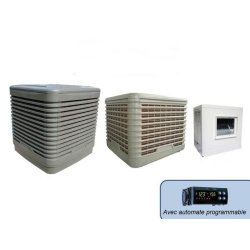 Rafraîchisseur d'air - technologie par évaporation pour grands volumes - économie d'énergie et air 100% neuf