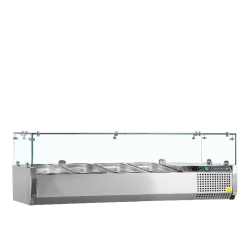 Vitrine réfrigérée GN1/4 VK33-120 Inox L1200mm 16498 TEFCOLD