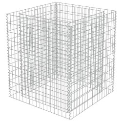 Helloshop26 - Jardinière lit surélevé plantes fleurs jardin à gabion acier galvanisé 90 x 90 x 100 cm 02_0001318 - acier 3000076891530