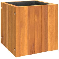Helloshop26 - Jardinière bac lit surélevé plantes fleurs terrasse jardin 25 x 25 x 25 cm bois massif d'acacia marron 02_0037480 02_0037480 - marron
