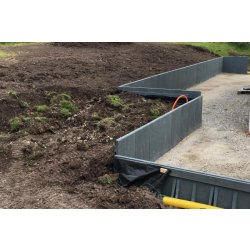 Mur en L en plastique recyclé pour retenue de terre - Talus, étang, robuste et recyclable