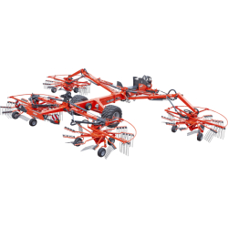 Andaineur à quatre rotors GA 13031 - Kuhn - andains centraux, largeur ajustable 8,40 à 12,50 m