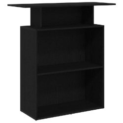 Bureau de réception Noir 100x40x104 cm Bois d'ingénierie Modèle Vega Vision - 8721158658890