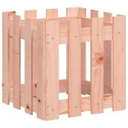 Helloshop26 - Jardinière bac lit surélevé plantes fleurs terrasse jardin avec design de clôture 40 x 40 x 40 cm Douglas massif 02_0038092 - Bois m