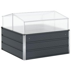 Helloshop26 - Jardinière contemporaine industrielle pour jardin 100 x 100 x 77 cm look brut et fonctionnel en acier galvanisé 02_0059253 - acier 300