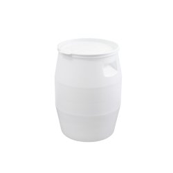 Fût de 50 litres avec couvercle languette - blanc