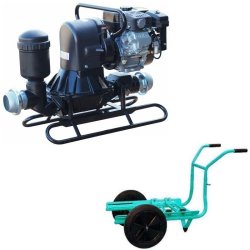 Groupe motopompe MECA 25 EX à membrane 330 l/min pour eaux très chargées avec kit brouette - IMER - 2V0004072.1