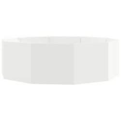 Helloshop26 - Jardinière ronde extérieure 120 x 120 x 35 cm pratique modèle moderne en acier blanc 02_0052965 - blanc acier 3000237679106