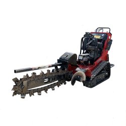 Trancheuse de sol sur chenilles - profondeur 90cm - essence 4T - moteur 20CV