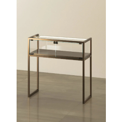 Vitrine d'exposition TM/95TVA - finition bronze - 95x45x95 cm - avec serrure et LED