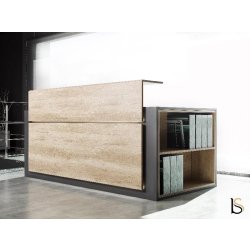 Banque d'accueil Avant avec étagère - Ofitres - 157, Droite, Non