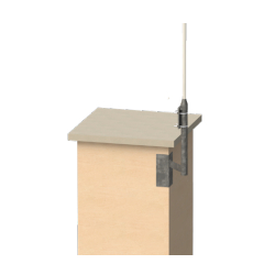 Supports d'antenne omni - fixation sur cheminée composite - Tube Ø48 H500 - Déport 200 mm