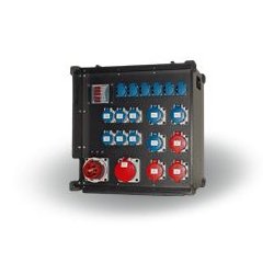 114-07-252 - Coffret de distribution empilable - Indu Electric avec socle de connexion CEE 63A 400V 5P