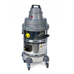 Aspirateur industriel ICA PLANET 22 ATH - spécial poussières nocives - 1200W - cuve inox 30L - filtre HEPA H14