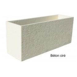 Jardinière Futura 90x27 ivoire - finition veinée - robuste et résistante au gel - Framusa