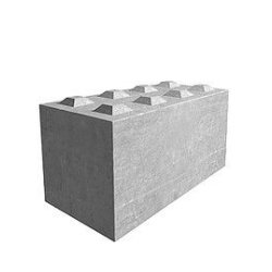 Bloc béton empilable - Tessier TGDR - longueur 80 cm avec ou sans ergots