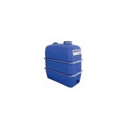 Cuve aérienne plastique 1000 L - PEHD recyclable avec bandages métalliques et bouchon de visite DN 250
