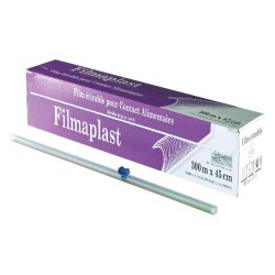 Film Étirable Alimentaire NOVAFRESH XL 45cm x 300m avec Système Zip-Cut Sécurisé - Spécial Bacs Gastronormes - Confort & Sécurité Maximale - Lo