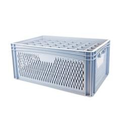 GILAC Caisse de transport pour verres 66 mm de diamètre - 40 verres - 4 formats - 52 L - Gris G627040 - gris 3573678700710