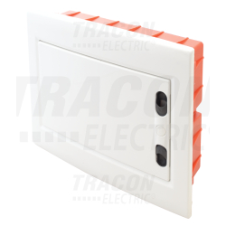 Tableau de distribution encastré - porte plane blanche - 1×8 (8 modules) - IP40 - dimensions 180×220×88mm