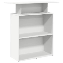 Bureau de réception Blanc 100x40x104 cm Bois d'ingénierie Modèle Vega Signature - 8721158658883