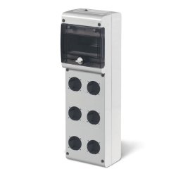 Boîtier vide pour ensembles de distribution compact industriel et de chantier - Sobem Scame Série Block - Thermoplastique antichoc et auto-extinguible
