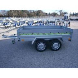 Utilitaire 236x129x40 cm - 2 essieux - Rustique 256 - 500 kg PTAC - Plancher bois antidérapant