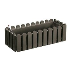 Poétic jardinière marron fumé - Aqua Comfort 50 cm avec réservoir d'eau 1,5L et plaque de drainage - JLHAC50MK