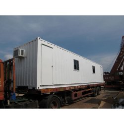 Container maritime bureau 45 pieds - 13 mètres - transformé en bureau de chantier en bon état - Disponible à Anvers, Belgique