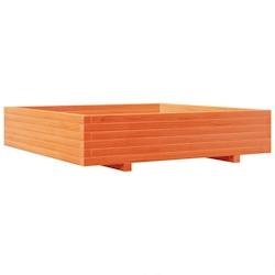Helloshop26 - Jardinière bac lit surélevé plantes fleurs terrasse jardin cire 110 x 110 x 26,5 cm bois de pin massif marron 02_0038426 - marron Boi