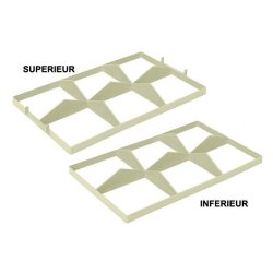 Separateur euronorm pour bac a verre 2x3 cases