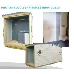 Bloc sanitaire public pour extérieur - 2 blocs individuels