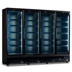 VISIOGLASS SLIM 3P POS NOIR / NOIR - Vitrines positives à groupe logé -LMC EUROCOLD - 4012091 - noir aluminium 4012091
