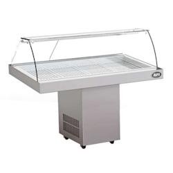 Vitrine réfrigérée à poissons L. 940 mm avec plan d'exposition de 816 x 602 mm  - VP-099-K