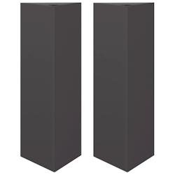 Helloshop26 - Jardinière bac lit surélevé plantes fleurs jardin terrasses lot de 2 triangulaire 30 x 26 x 75 cm acier noir 02_0039094 02_0039094 -