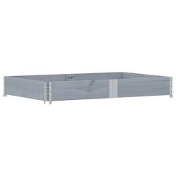 Helloshop26 - Jardinière bac lit surélevé plantes fleurs terrasse jardin 150 x 100 cm bois de pin massif gris 02_0037417 - gris métal 3000217774265