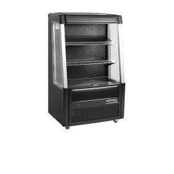 Vitrine self service réfrigérée noir façade ouverte basse - 289 litres - ODC90 BLACK