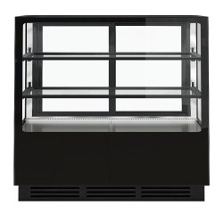 Vitrine réfrigérée de présentation avec service-arrière (l150 x p73 cm) avec éclairage led et 2 étagères