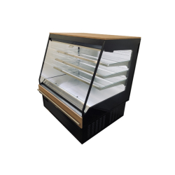 Vitrine réfrigérée semi-verticale MILANO BIO - EORI-SV-B-130 et EORI-SV-B-200, 3 étagères vitrées rétroéclairées, -1°C à +7°C, EUROVITRINE
