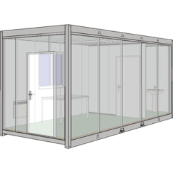 Bungalow de chantier Flexevo - modulaire, base vie, ossature métallique galvanisée - juxtaposable & superposable R+2